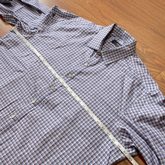 🌞Club Room Regular fit 💯cotton plaid dress men’s dress shirt l/s 17.5(36/37) - Picture 7 of 11